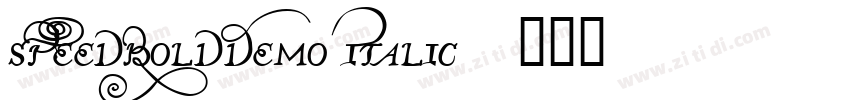 SpeedBoldDemo Italic字体转换